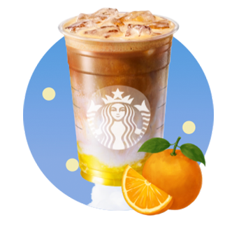 [餐饮一区]-星巴克-甜橙轻气泡拿铁 (超大杯)